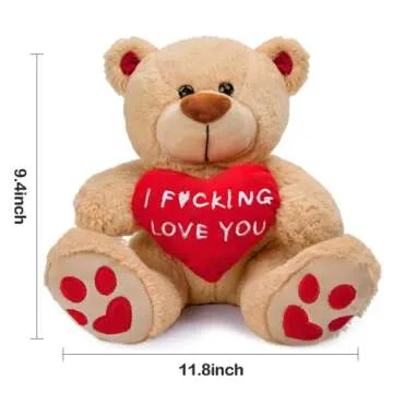 10 Inch Plush Teddy Bear Gift for Valentine's Day Delight