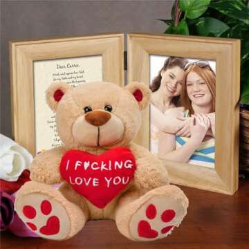 Valentines Day Gifts for Her Women Girlfriend Wife Fiancée - 10 inch Plush Stuffed Animal Teddy Bear Gift for Mom Best Friends Teenage Girls,Presents Ideas for Valentine's Day,Birthday,Xmas,Dating
