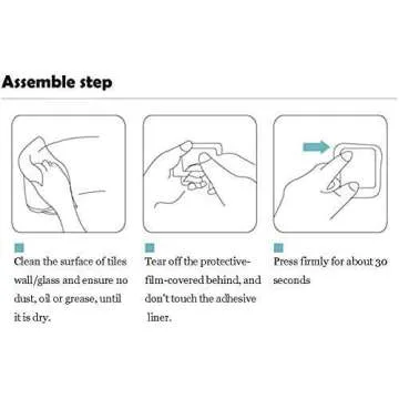 YIGII Towel Hook/Adhesive Hooks - Black Wall Hooks Stick for Bathroom and Kitchen Heavy Duty Hooks 4-Pack, Stainless Steel