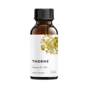 THORNE Vitamin D + K2 Liquid - 600 Servings for Bone Health