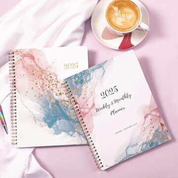 Planner 2025-2025 Planner Weekly and Monthly from Jan. 2025 to Dec.2025, 8" x 9.8", 2025 Planner with Flexible Cover, Large Daily Blocks