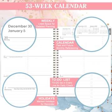Planner 2025-2025 Planner Weekly and Monthly from Jan. 2025 to Dec.2025, 8" x 9.8", 2025 Planner with Flexible Cover, Large Daily Blocks