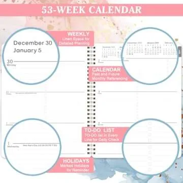 Planner 2025-2025 Planner Weekly and Monthly from Jan. 2025 to Dec.2025, 8" x 9.8", 2025 Planner with Flexible Cover, Large Daily Blocks