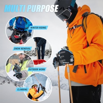 HANDLANDY Waterproof Winter Gloves for Men Women Touchscreen