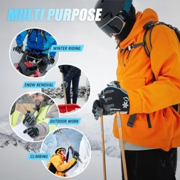 HANDLANDY Waterproof Winter Gloves for Men Women Touchscreen