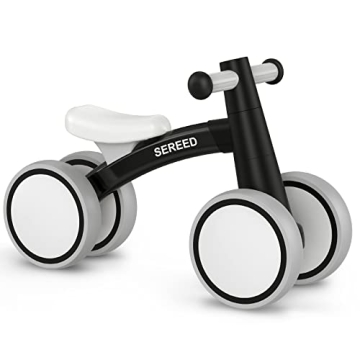 SEREED Baby Balance Bike for Toddlers 1-2 Years - Safe 4-Wheel Design