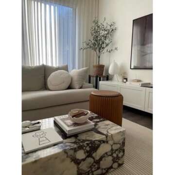 BETACH Calacatta Viola Marble Coffee Table - Unique Veining for Elegant Living Spaces