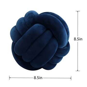 Knot Pillow Ball Round Cushion Pillows, Children Room Decoration Plush Toys Calming Stress Relief To...