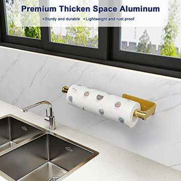 Durable Gold Paper Towel Holder for Modern Kitchens