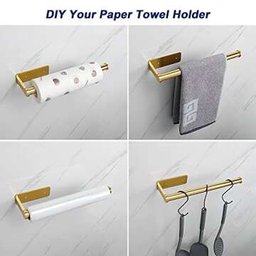 Durable Gold Paper Towel Holder for Modern Kitchens