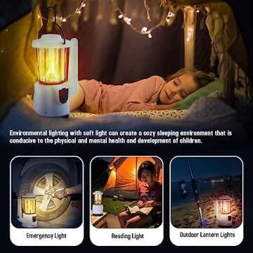 COWHERD Rechargeable Flashlight Lantern 2-in-1 LED Handheld Flashlight with Lantern and Spotlight Modes - Perfect for Power Outages, Searchlight, Hiking, Emergency, and Home Use