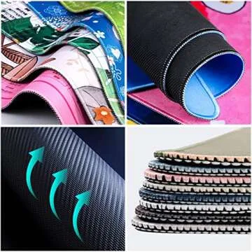 Cute Rainy Night Desk Mat Green Plants Desk Pad, Anime Black Cat Kawaii Large Gaming Mouse Pad, Moonlight Fireflies Deskmat Aesthetic Mousepad XXL, Laptop Keyboard Pad for Women Desk 31.5"x15.75"