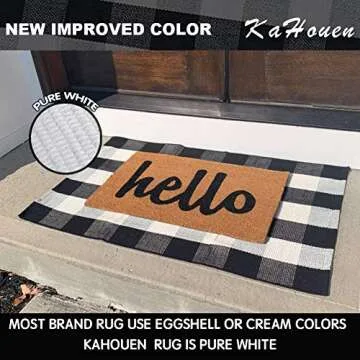 KaHouen Buffalo Check Rug 27.5x43 Inches for Home