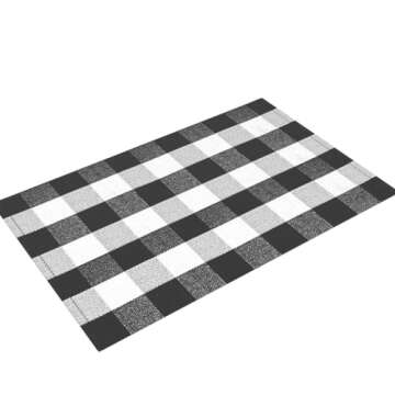KaHouen Buffalo Check Rug 27.5x43 Inches for Home