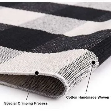 KaHouen Buffalo Check Rug 27.5x43 Inches for Home