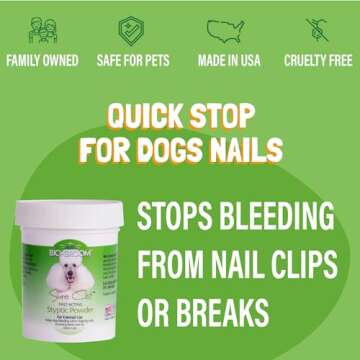 Bio-Groom Sure Clot Styptic Powder for Dogs - Stops Bleeding Nails, Fast Acting, Dog Grooming Suppli...