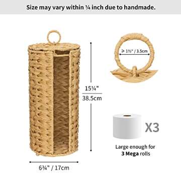 GRANNY SAYS Toilet Paper Storage Stand, Toilet Paper Holder Stand with Storage, Bathroom Tissue Holder, Freestanding Toilet Roll Holder Stand, Waterproof Toilet Paper Organizer for Bathroom