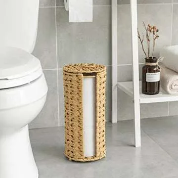GRANNY SAYS Toilet Paper Storage Stand, Toilet Paper Holder Stand with Storage, Bathroom Tissue Holder, Freestanding Toilet Roll Holder Stand, Waterproof Toilet Paper Organizer for Bathroom