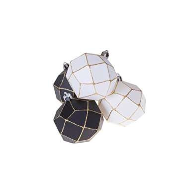 Clever Creations Shatterproof Rhombus Ornament Set - 4 Pack