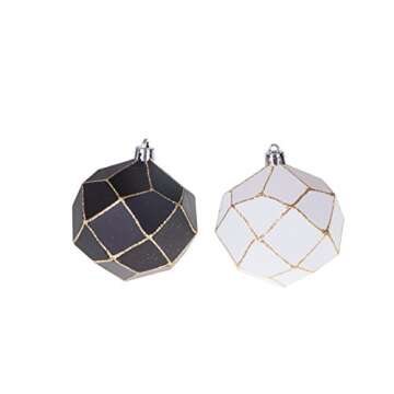 Clever Creations Shatterproof Rhombus Ornament Set - 4 Pack
