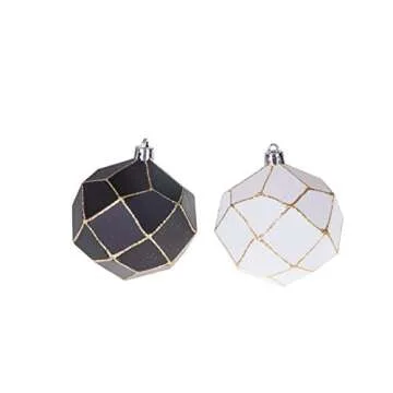 Clever Creations Shatterproof Rhombus Ornament Set - 4 Pack