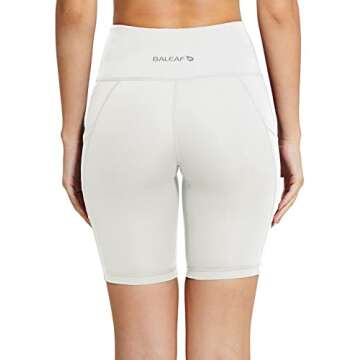 BALEAF Women Biker Shorts with Pockets | Tummy Control