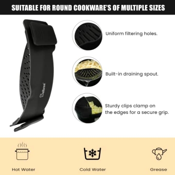 Multi-Purpose Clip-On Kitchen Food Strainer Set