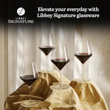 Libbey Signature Red Wine Glasses Set 4 Premium Glasses