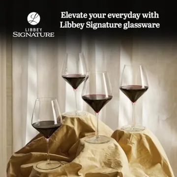 Libbey Signature Red Wine Glasses Set 4 Premium Glasses