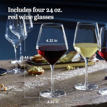 Libbey Signature Red Wine Glasses Set 4 Premium Glasses