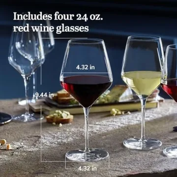 Libbey Signature Red Wine Glasses Set 4 Premium Glasses