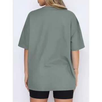 REORIA Oversized Workout T-Shirts - Stylish Comfort for Women
