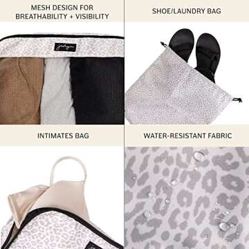 Jadyn Packing Cubes for Travel, 6-Piece Large Packing Cube Organizer Set for Suitcase, Duffel Bag, Luggage, Multiple Sizes Travel Essentials (Desert Leopard)