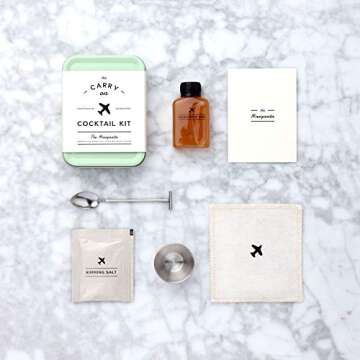 W&P Craft Margarita Cocktail Kit, Mini Portable Carry On Travel Cocktail Kit, Great Gifts for Him or Her, 1 Pack