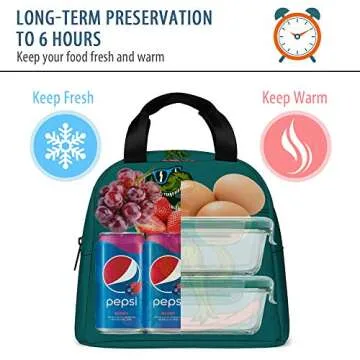 YCGRE Dinosaur Lunch Bag - Insulated Kids Tote
