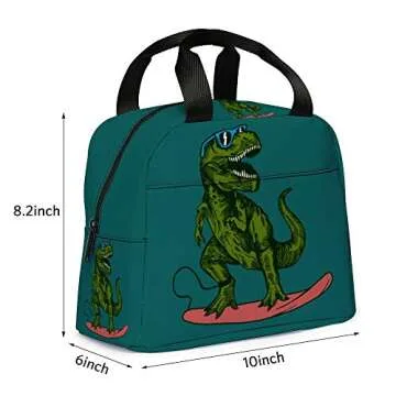 YCGRE Dinosaur Lunch Bag - Insulated Kids Tote