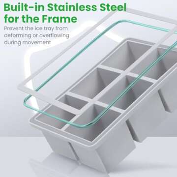 Large Ice Cube Tray 2-Pack for Whiskey Cocktails