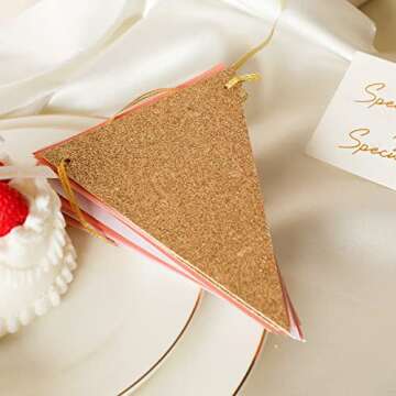 Rose Gold Triangle Garland for Weddings and Showers