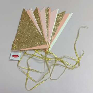 Rose Gold Triangle Garland for Weddings and Showers