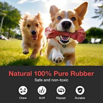 Jewyow Indestructible Dog Toys - Beef Flavor Chew Toys for Large, Medium, Small Dogs; Tough Dog Toy