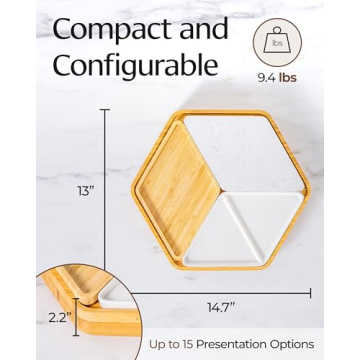Elegant Bamboo Charcuterie Board Set with Gold Knife Set – Ideal Gift