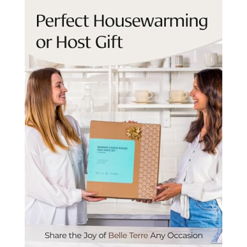 Elegant Bamboo Charcuterie Board Set with Gold Knife Set – Ideal Gift