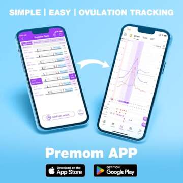 Easy@Home Ovulation & Pregnancy Test Strips Kit: 25 Ovulation Tests 10 Pregnancy Tests & 35 Large Urine Cups - Powered by Premom Ovulation APP | 25LH + 10HCG + 35 Urine Cups