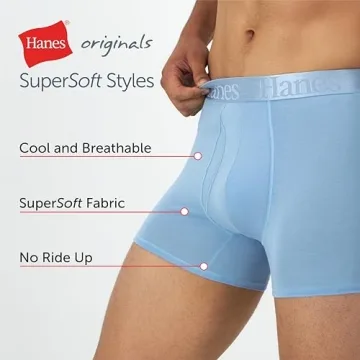 Hanes Men's Supersoft Underwear in Bamboo for Comfort