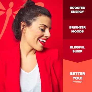 Amberen Energy, Mood, Sleep Gummies with Pycnogenol, Black Currant Flavor, 60 Ct, Support Supplements for Women 35+ to Boost Energy, Support Mood and Improves Sleep, Hormone-Free Energy Gummies