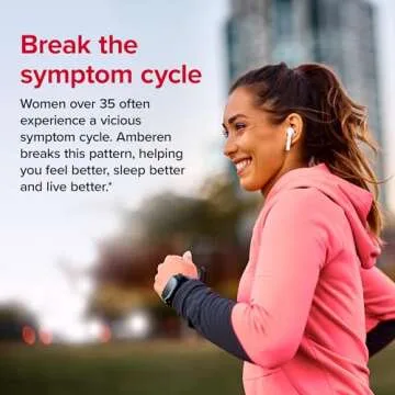 Amberen Energy, Mood, Sleep Gummies with Pycnogenol, Black Currant Flavor, 60 Ct, Support Supplements for Women 35+ to Boost Energy, Support Mood and Improves Sleep, Hormone-Free Energy Gummies