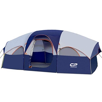 CAMPROS 8-Person Camping Tent - Inflatable Waterproof Family Tent with Room Dividers and Easy Setup