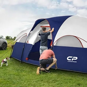 Spacious CAMPROS 8-Person Waterproof Camping Tent for Families