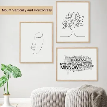 Puthiac 12x16 Oak Wood Frame for Photos & Art