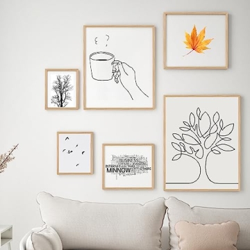 Puthiac 12x16 Oak Wood Frame for Photos & Art